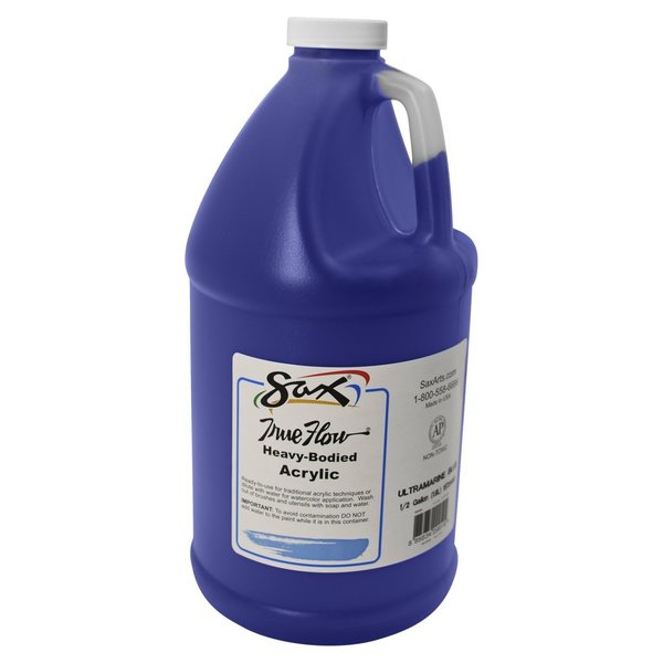 Sax True Flow Heavy Body Acrylic Paint, Half Gallon, Ultramarine Blue 27504
